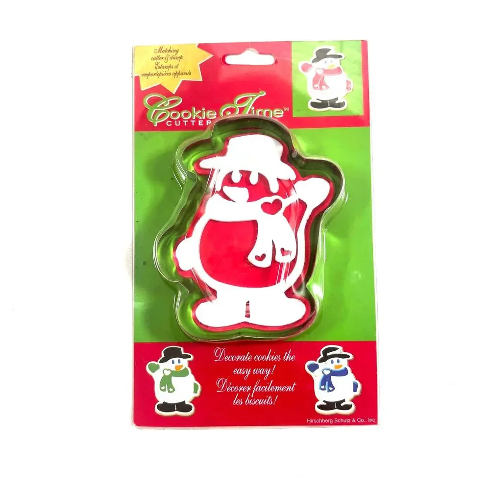 Vintage Hirschberg Shultz Cookie Baker’s Set 3 Snowman Tree Santa 1980s NOS